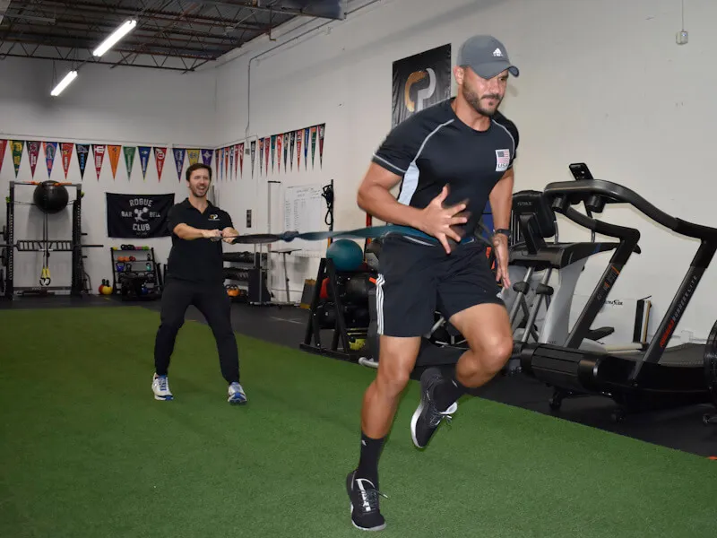 Dr. Vlad Madorsky training an athlete at Physical Therapy Doc