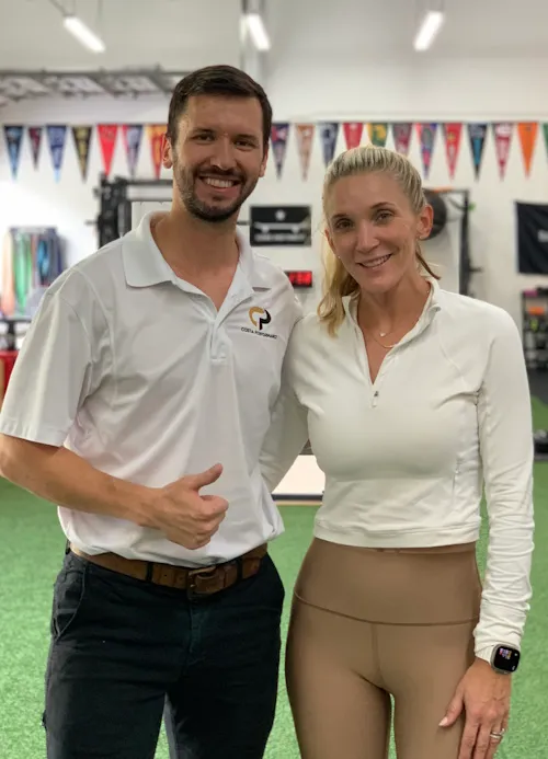 Dr. Vlad Madorsky with client Katie V. at Physical Therapy Doc in West Boca Raton