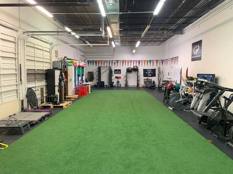 Indoor turf training area at Costa Performance